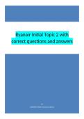 Ryanair Initial Topic 2 with correct questions and answers