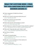 NR667 FNP CAPSTONE WEEK 1 FINAL TEST 2026 QUESTIONS WITH CORRECT ANSWERS GRADED A&plus;