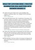 NR667 FNP CAPSTONE WEEK 1 PRACTICE EXAMINATION 2026 QUESTIONS WITH ANSWERS GRADED A&plus;