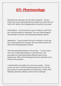 ATI RN Pharmacology Exam 2026 &vert; Complete Test Bank Questions & Answers &vert; Latest Practice Pack &vert; Verified Solutions