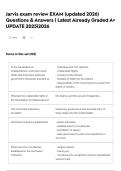 Jarvis exam review   EXAM &lpar;updated 2026&rpar;   Questions & Answers &vert; Latest Already Graded A&plus; UPDATE 2025&vert;2026