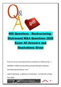 Investment Banking Restructuring 400 Questions &lpar;FIN401&rpar; Bankruptcy Valuation LBO