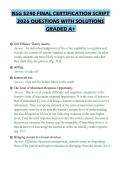 NSG 5240 FINAL CERTIFICATION SCRIPT 2026 QUESTIONS WITH SOLUTIONS GRADED A&plus;