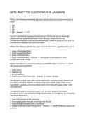 NPTE FF MINI EXAM QUESTIONS AND ANSWERS