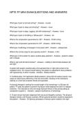 NPTE FF MINI EXAM QUESTIONS AND ANSWERS
