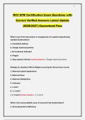 NCC EFM Certification Exam Questions and Answers 2026-2027 &vert; Fetal Monitoring