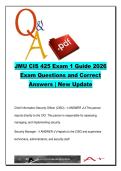 Cybersecurity Exam 1 300 Questions &lpar;CIS425&rpar; Malware Cryptography Network Security Study Guide James Madison University