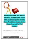 Advanced Pharmacology for the  Adult-Gerontology Primary Care  Nurse Practitioner 200 Questions &lpar;NR568&rpar; Antibiotics Antifungals Antivirals