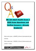 Adult Health Nursing Exam 2 300 Questions &lpar;NR324&rpar; Hypertension CAD Heart Failure