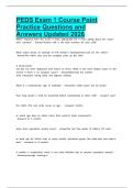 PEDS Exam 1 Course Point Practice Questions and Answers Updated 2026