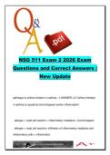 NSG511 Exam 2 2026 300 Questions &lpar;NSG511&rpar; Asthma COPD Pharmacology Pain Management