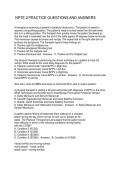 NPTE 2 PRACTICE QUESTIONS AND ANSWERS