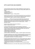 NPTE QUESTIONS AND ANSWERS