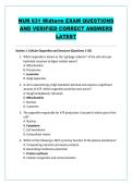 NUR 631 Midterm EXAM QUESTIONS  AND VERIFIED CORRECT ANSWERS  LATEST