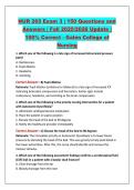 NUR 265 Exam 3 &vert; 150 Questions and  Answers &vert; Fall 2025&sol;2026 Update &vert;  100&percnt; Correct - Galen College of  Nursing 