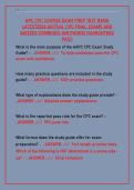 APC CPC Exam 2026 &vert; Course Prep Test Bank with Practice Questions & Answers