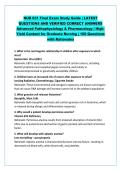 NUR 631 Final Exam Study Guide &vert; LATEST  QUESTIONS AND VERIFIED CORRECT ANSWERS  Advanced Pathophysiology & Pharmacology &vert; High Yield Content for Graduate Nursing &vert; 100 Questions  with Rationales