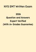 NYS EMT Written Exam 2026 Study Guide &vert; Questions & Answers PDF