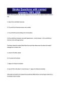 Stroke Questions with correct answers 100&percnt; 2026