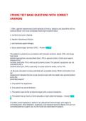 STROKE TEST BANK QUESTIONS WITH CORRECT ANSWERS