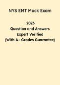 NYS EMT Mock Exam 2026 &vert; Practice Questions & Answers PDF
