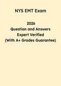NYS EMT Exam Study Guide 2026 &vert; Questions & Answers PDF