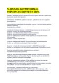 NURS 5334 ANTIMICROBIAL PRINCIPLES CORRECT 100&percnt;