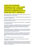NURS 5334 ADVANCED PHARMACOLOGY FINAL EXAM QUESTIONS AND ANSWERS &lpar;VERIFIED ANSWERS&rpar; &vert;&vert;ACTUAL EXAM 2025 TEST&excl;&excl; GRADED A&plus; 
