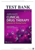 Test Bank For Abrams&rsquo; Clinical Drug Therapy Rationales for Nursing Practice 12th Edition Geralyn Frandsen&comma; Complete Chapters 1 - 16&comma; Updated Newest Version