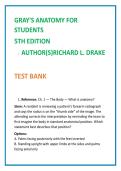 2026 NGN NCLEX Test Bank for Gray&rsquo;s Anatomy for Students 5th Edition by Drake Vogl Mitchell &vert; MCQs Rationales Clinical Judgment