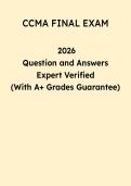 CCMA Final Exam Study Guide 2026 &vert; Medical Assistant Questions & Answers PDF