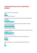  STROKE MASTERY QUIZ &lpar;UNIT 2&rpar; QUESTIONS & ANSWERS