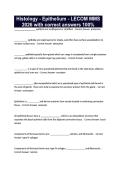 Histology - Epithelium - LECOM MMS 2026 with correct answers 100&percnt;