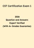 CST Certification Exam Study Guide 2026 &vert; Surgical Technologist Questions & Answers PDF