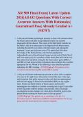 NR 509 Final Exam&vert; Latest Update 2026&vert;All 432 Questions With Correct Accurate Answers With Rationales&vert; Guaranteed Pass&vert; Already Graded A&plus; &lpar;NEW&excl;&rpar;