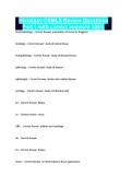 Histology CSMLS Review Questions Part 1 with correct answers 100&percnt;