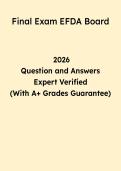 EFDA Board Final Exam Study Guide 2026 &vert; Dental Assistant Questions & Answers PDF