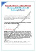 HeartCode PALS Exam &ndash; Pediatric Advanced Life Support&comma; 2026&sol;2027 Edition&comma; 150 Questions with Answers