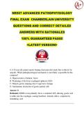 NR507 ADVANCED PATHOPHYSIOLOGY  FINAL EXAM  CHAMBERLAIN UNIVERSITY  2026 &sol; 2027  QUESTIONS AND CORRECT DETAILED  ANSWERS WITH RATIONALES    100&percnt; GUARANTEED PASS&excl;&excl;    <LATEST VERSION>