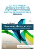 Lehne&rsquo;s Pharmacotherapeutics for Advanced Practice Nurses and Physician Assistants 2nd Edition Laura D&period; Rosenthal &ndash; Complete Test Bank Style Study Guide All Chapters Exam Preparation