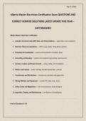 Alberta Master Electrician Certification Exam QUESTIONS AND CORRECT VERIFIED SOLUTIONS LATEST UPDATE THIS YEAR &ndash; JUST RELEASED