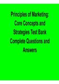 Principles of Marketing Core Concepts and Strategies Test Bank Complete Questions and Answers 2025&sol; 2026 Comprehensive Marketing Exam Prep Guide with Solutions
