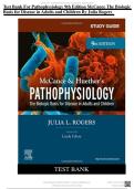 TEST BANK For McCance & Huether&rsquo;S Pathophysiology 9th Edition&comma; THE BIOLOGICAL BASIS FOR DISEASE IN ADULTS AND CHILDREN&comma; BY JULIA L&period; ROGERS &semi;Fully Completed&comma; &comma; ISBN-13&colon; 9780323789882