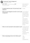 Nursing Exam 2&colon; Pain Management Practice Questions & Study Guide 2025