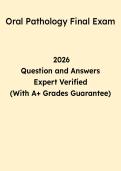 Oral Pathology Final Exam Study Guide 2026 &vert; Dental Questions & Answers PDF