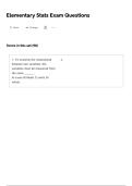 Elementary Statistics Exam Questions &ndash; Practice Test with Answers & Solutions &lpar;2025&rpar;