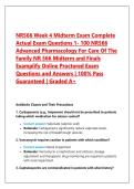 NR566 Week 4 Midterm Exam Complete Actual Exam Questions 1- 100 NR566 Advanced Pharmacology For Care Of The Family NR 566 
