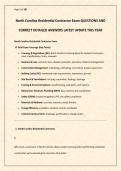 North Carolina Residential Contractor Exam QUESTIONS AND CORRECT DETAILED ANSWERS LATEST UPDATE THIS YEAR 