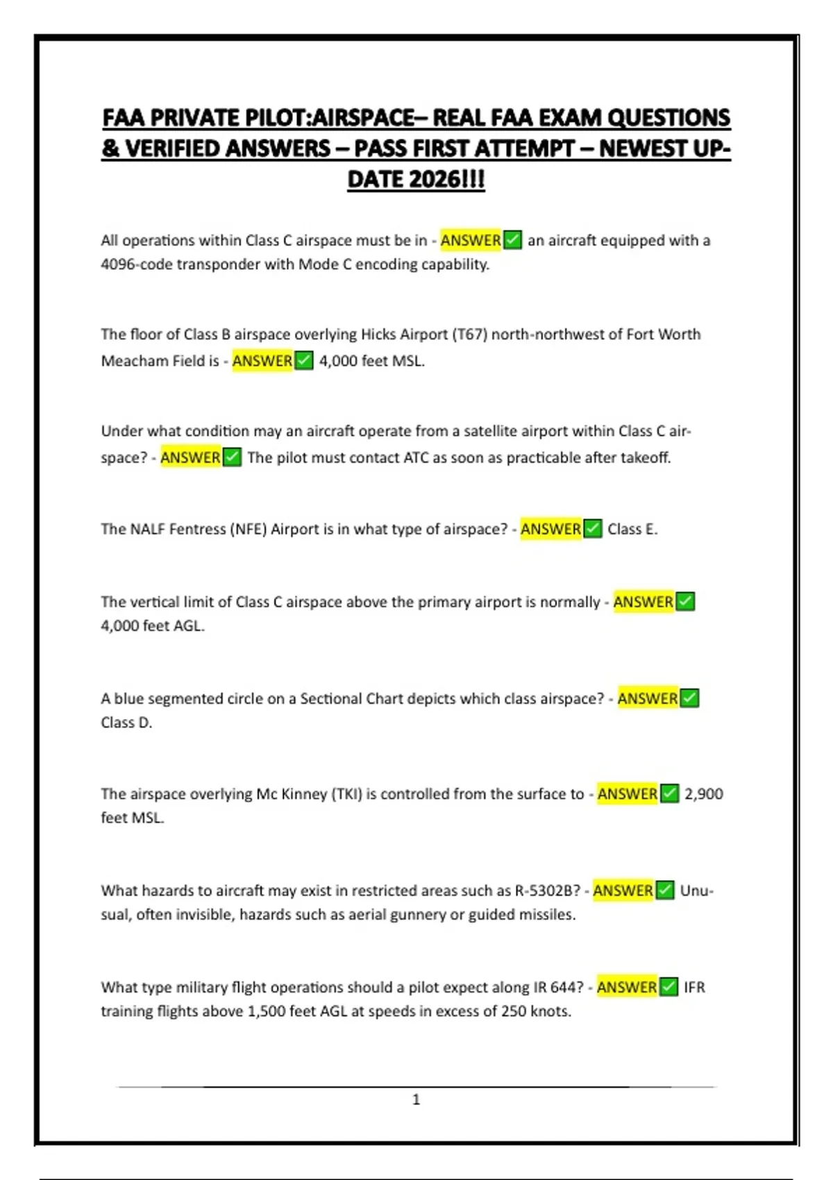 Faa Question Cdi Fix FAA PRIVATE PILOT:AIRSPACE– REAL FAA EXAM QUESTIONS & VERIFIED ANSWERS ...