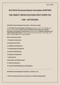 NYC NYCHA Thermostat Repairer Examination QUESTIONS AND CORRECT VERIFIED SOLUTIONS LATEST UPDATE THIS YEAR